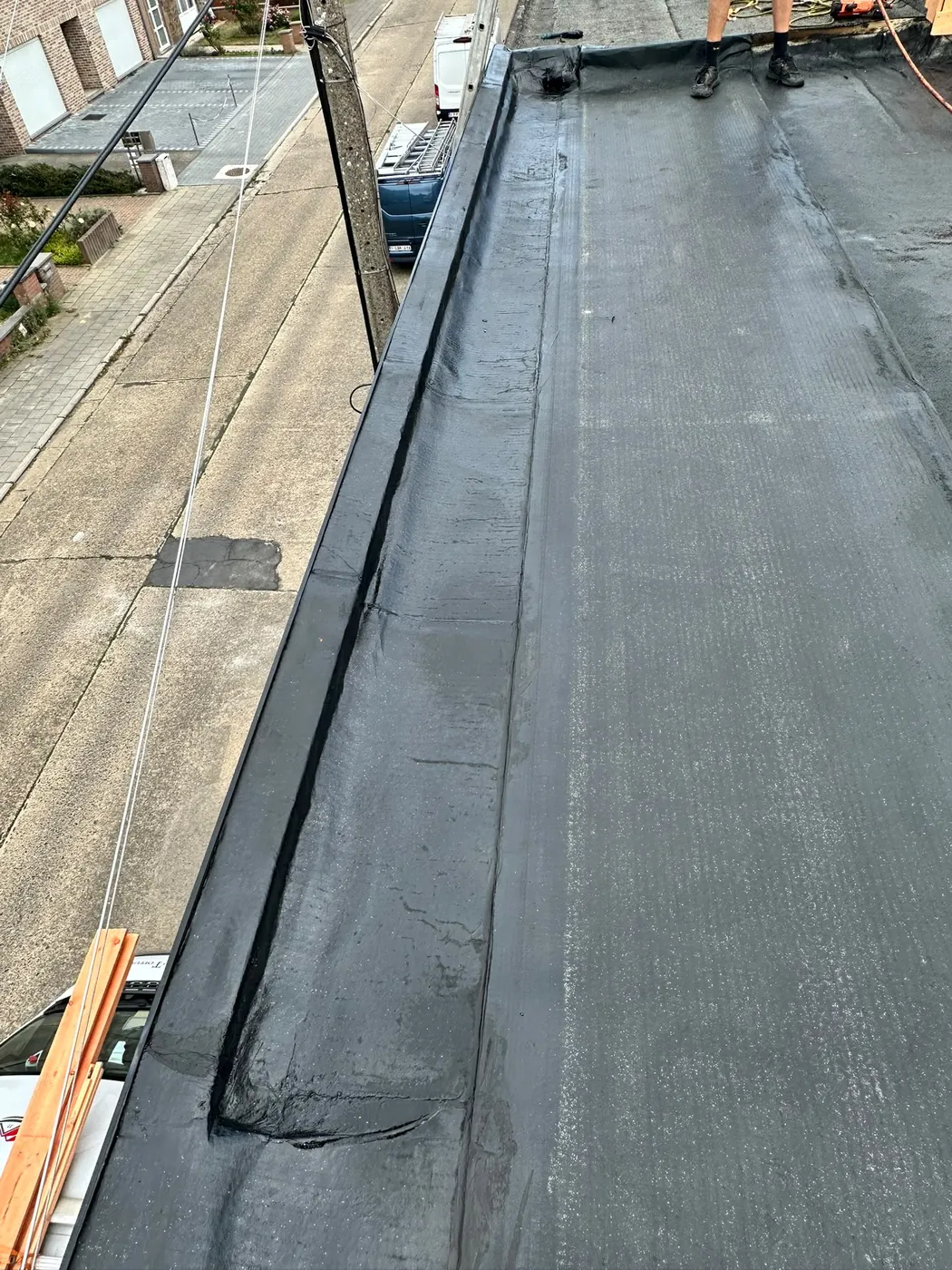 Toiture plate — étanchéité EPDM — réalisation A Rapetti Toiture