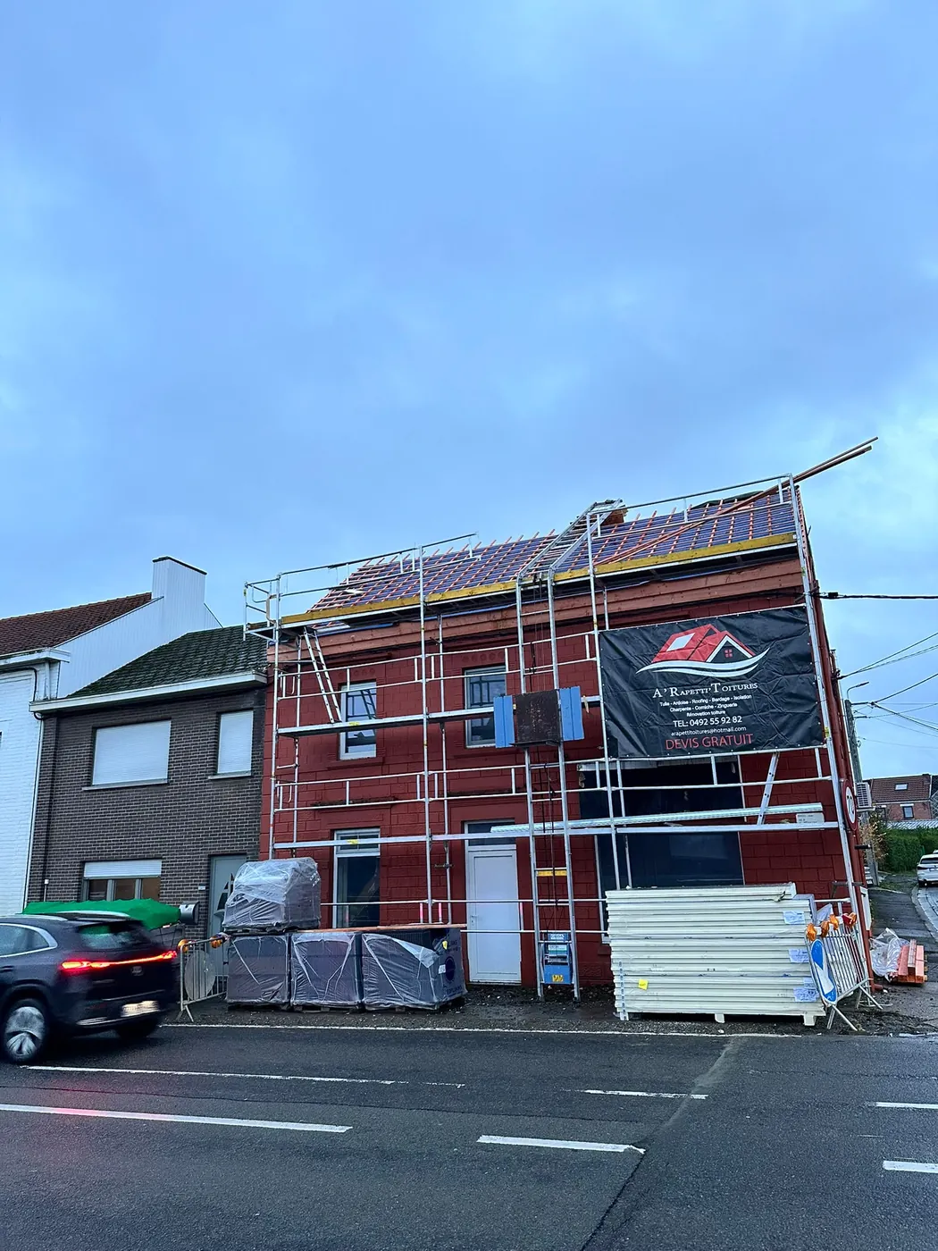 Rénovation de toiture — maison de rangée — réalisation A Rapetti Toiture